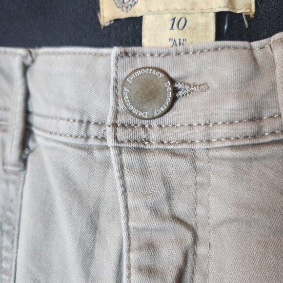Democracy Pants Womens 10 Brown AB Technology Cargo Skinny Stretch Jeans EUC - Picture 3 of 10